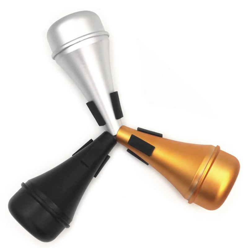 Jiayouy Lightweight Trumpet Practice Mute Silencer Aluminum Alloy Trumpet Straight Mute (Black) Black