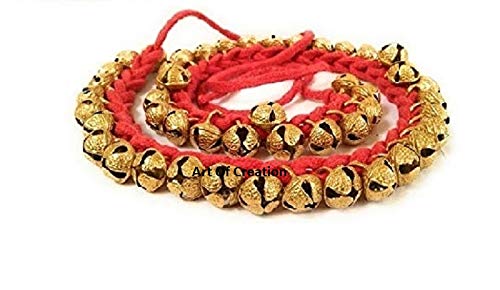 Art of Creation New Kathak Ghungroo Anklte Bells 50+50 Big In Red Cotton Cord Classical Dancers Musical Instrument Bharatnatayam Indian Traditional 100 Bells