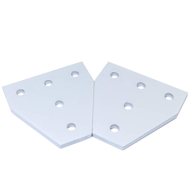 KOOTANS 4pcs 5Hole 2020 Series T Shape Outside Joint Plates 90 Degree Connection Joint Board Corner Joining Plate Bracket for Standard 6mm Slot Aluminum Extrusion Profile 3D Printer Frame 4pcs 2020