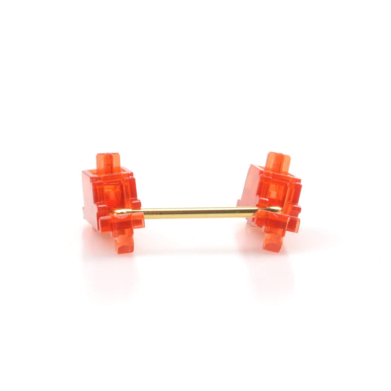Gold-Plated PCB Screw-in Stabilizers， 2u 6.25u 7u，Keyboard Stabilizers ，with Nylon Washers （Golden Wire+ Red 100% Keyboard） Golden wire+ Red 104 Set