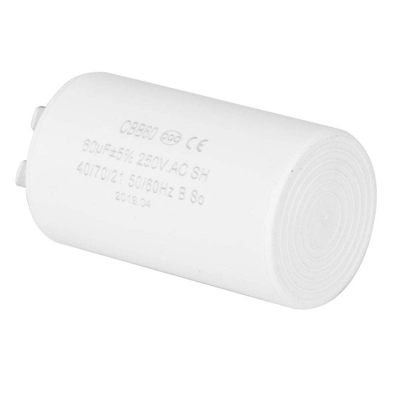 AC 250V 60uF 50/60HZ Cylinder Shaped Run Round Capacitor CBB60 for Motor Cool Heat Pump Washing Machine
