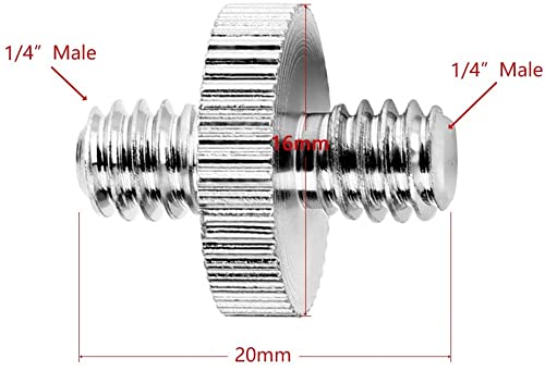 Vizemo 1/4 Inch and 3/8 Inch Converter Threaded Screws Adapter Mount Set for Camera/Tripod/Monopod/Ballhead, 16 Pieces