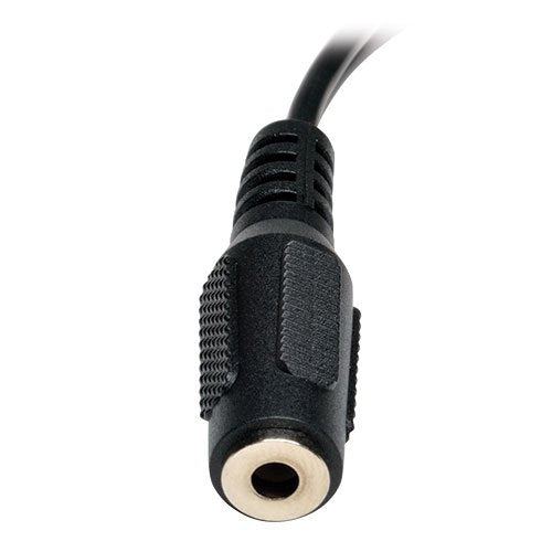 TRIPP LITE P316-06N 6-Inch 3.5mm Mini Stereo to Two RCA Audio Y Splitter Adapter Cable,Black