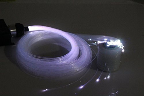 CHINLY 100pcs Φ0.03in(0.75mm) 6.5ft(2M) Long PMMA Plastic end Glow Fiber Optic Cable for Star Sky Ceiling All Kind led Light Engine Driver
