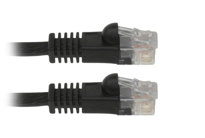 3 ft Cat 6 Unshielded (UTP) Flat Ethernet Network Cable - Black 3ft