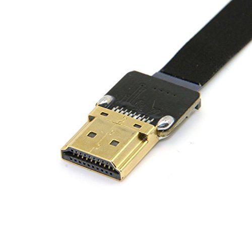 CY 20cm 90 Degree up Angled FPV Micro HDMI Male to HDMI Male FPC Flat Cable for GOPRO Multicopter Aerial Photography