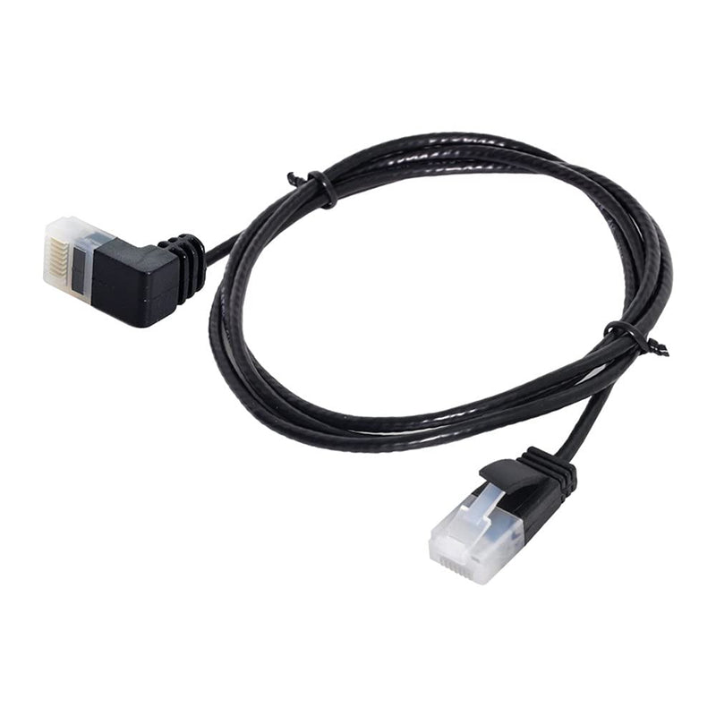 [AUSTRALIA] - xiwai Ultra Slim Cat6 Ethernet Cable RJ45 Down Angled to Straight UTP Network Cable Patch Cord 90 Degree Cat6a LAN for Laptop Router TV Box (3.0m) 3.0M 