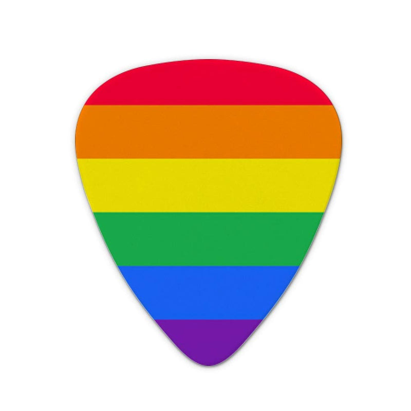 Rainbow Pride Gay Lesbian Contemporary Novelty Guitar Picks Medium Gauge - Set of 6