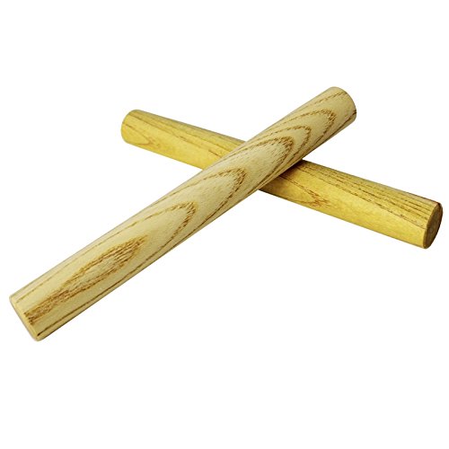 A-Star AP4101 Maple Wooden Claves, 20 cm - Pair - Handheld Rhythm Sticks, Educational Percussion Instrument, Natural One Size