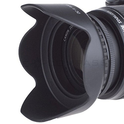 3 Piece Filter Kit (UV-CPL-FLD) + Tulip Lens Hood + Soft Rubber Hood + Lens Cap + for Select Canon, Nikon, Sony, Olympus, Panasonic, Fuji, Sigma SLR Lenses, Cameras and Camcorders (55MM) 55MM