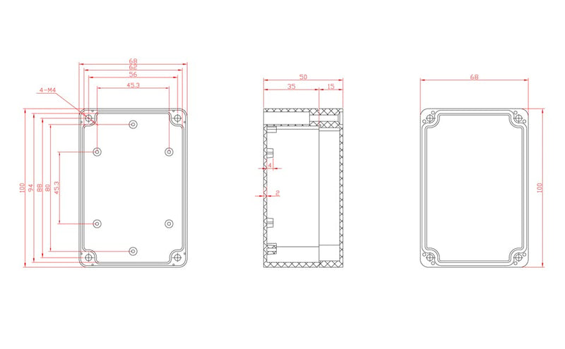 UHZBTEC Clear Lid Waterproof ABS DIY Project Enclosure Box with Cable Gland Plastic Junction Box for Electronics 3.93 x 2.67 x 1.96 inch ( 100 x 68 x 50 mm ) 3.9''x2.7''x2'' Clear Lid