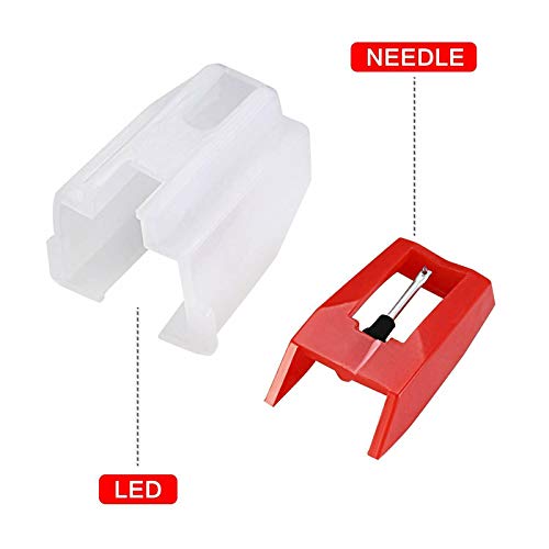 4 Pieces Record Player Needle Turntable Stylus Replacement with Ceramic Ruby NibTurntable Replacement Stylus Needles for Vinyl Record Player ION Crosley Victrola Pyle Phonograph, LP Player