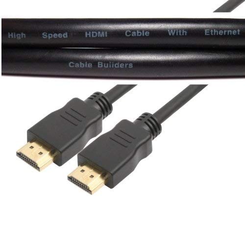 [AUSTRALIA] - Cable Builders Short HDMI Cable [2-Pack], UHD Ultra High Speed HDMI 2.0 with Ethernet, 4K@30/50/60Hz, 1080P/2160P, 18GBps, 3D, Audio Return, Molded (10FT (2-Pack)) 10FT (2-PACK) 