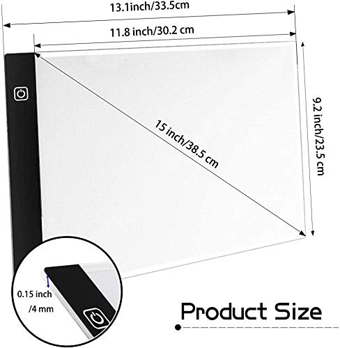 A4 Diamond Painting Light Pad, A4 Light Board USB Powered Dimmable Tracing Light Box Easy for 5D Diamond Painting/Art,Weeding Vinyl