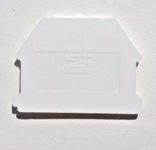 Dinkle DK4NC-WE DIN Rail Terminal Block End Cover for DK4N-WE White, Pack of 50