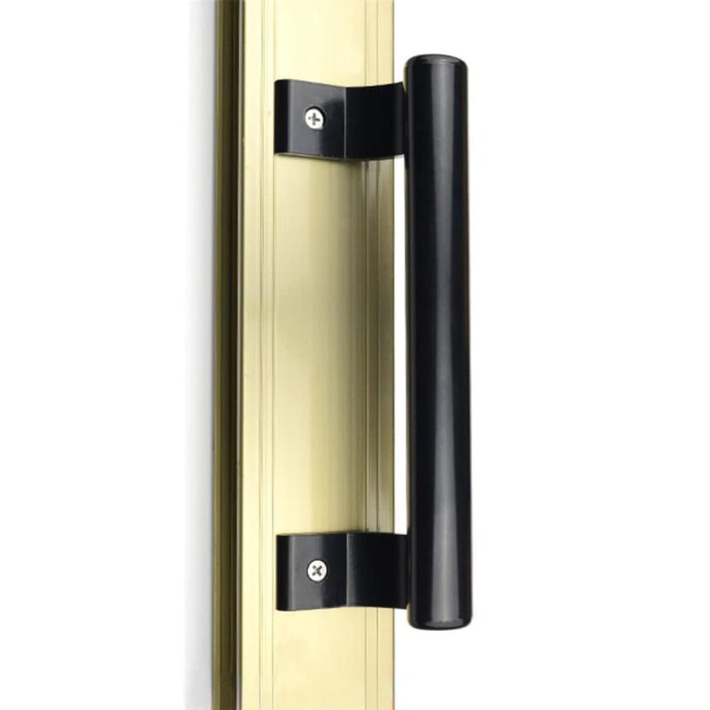 KAFENDA 8inches Aluminum Alloy Sliding Door Handle Balcony Glass Door Handle Bathroom Closet Door Handle Warehouse Door Garden Door Handle Modern Metal Handle(Black) Black