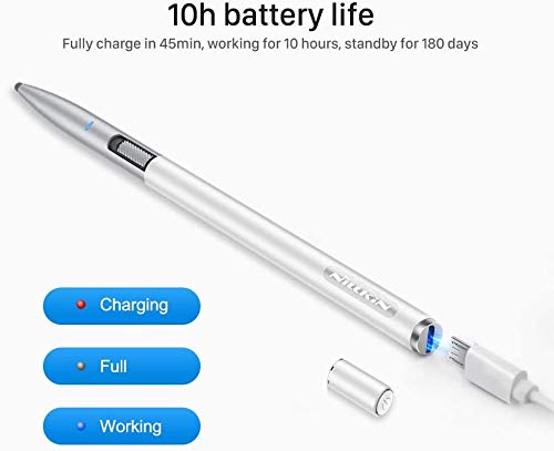 Nillkin Stylus Pen [Adjustable] High Sensitive Rechargeable Digital Drawing Capacitive Stylus Pencil Compatible with iPad,Samsung Tablets and Touch Screen Cell Phones