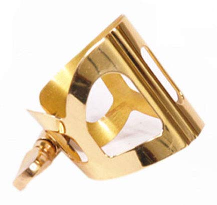 Jiayouy Sax Metal Ligature Alto Saxophone Mouthpiece Ligature - Gold