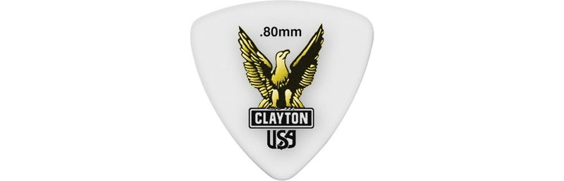 Clayton Acetal Rounded Triangle Guitar Picks .80 mm 1 Dozen