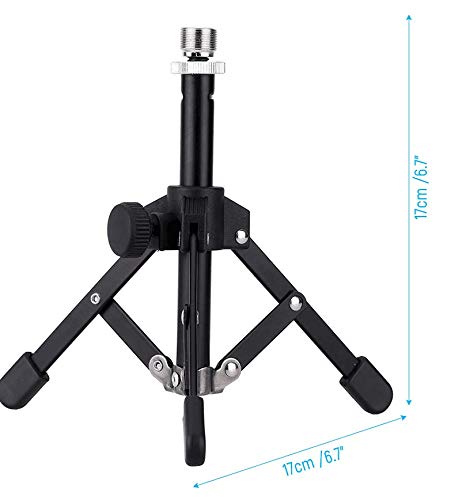 [AUSTRALIA] - ammoon Foldable Tripod Desktop Microphone Stand Holder for Podcasts, Online Chat, Conferences, Lectures,meetings, and More mic stand 1 