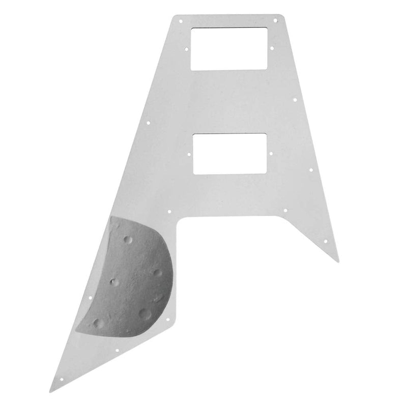 FLEOR 3Ply White Pickguard Guitar Front Scratch Plate Guitar Pick Guard Fit Gibson Flying V Pickguard Replacement