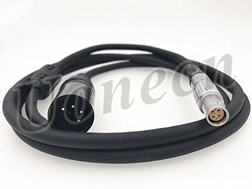 Uonecn Red Epic Scarlet Power Cable 6 pin Female to XLR 4 pin Male