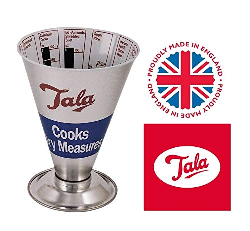 Tala Cooks Measure Dry Ingredients, Silver/Red/Blue 10A01598 Silver, Red, Blue
