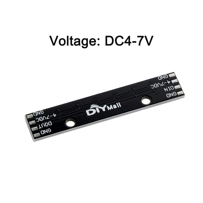 5PCS 8 RGB LED Stick 8 X WS2812 5050 RGB LED with Integrated Drivers forArduino Raspberry Pi DC4-7V 8bits(Pack of 5PCS)