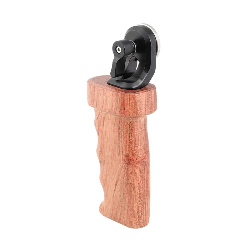 CAMVATE Wooden Grip with Rosette M6 Thread Connection for DLSR Camera Shoulder Mount Rig(Left Hand)