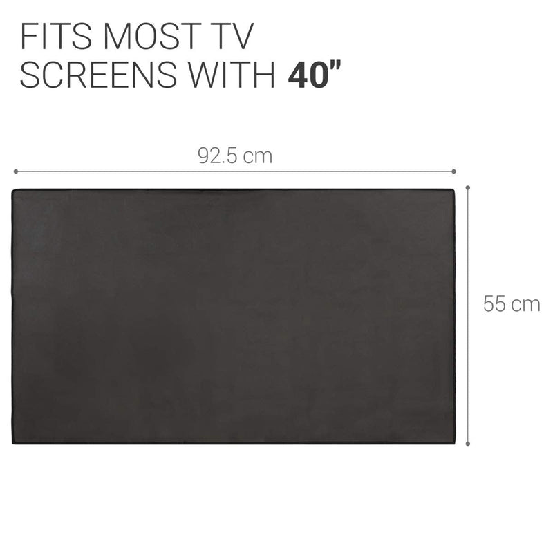 kwmobile Dust Cover for 40" TV - Fabric Case TV Protector for Flat Screen TVs - Dark Grey
