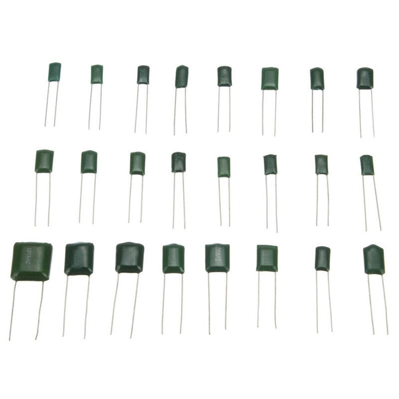 Capacitor Kit, Metalized Mylar Polyester Film Capacitor Assorted Assortment Box Kit Set 100V - Through Hole Capacitors, Range 0.22NF- 470NF, Pack of 660 Ltvystore