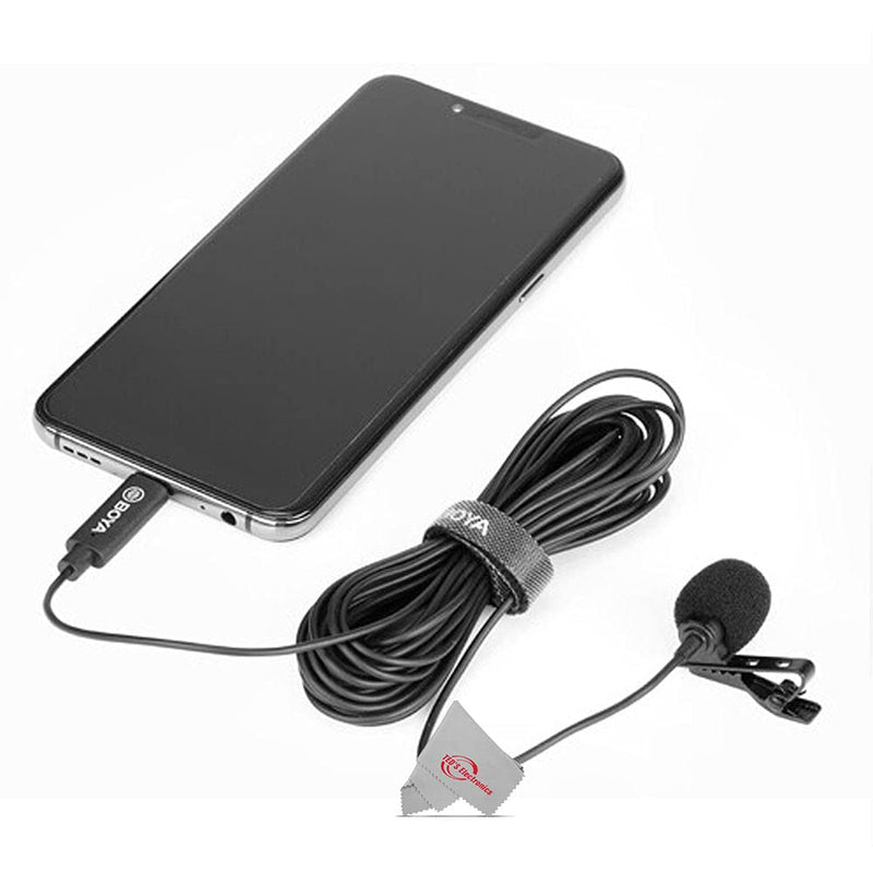 BOYA BY-M3 Clip-on Omnidirectional Lavalier Microphone for USB-C Android Devices (6m Cable Length)