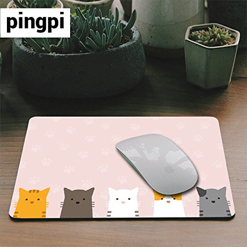 Gaming Mouse Pad Custom，Cute Flat Pastel cat Mouse pad Cat Paw Gaming Mouse pad Mousepad Nonslip Rubber Backing P17