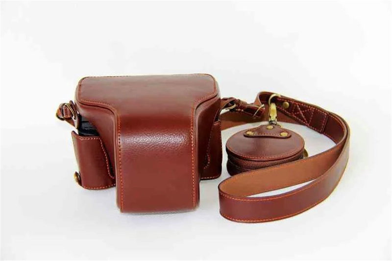 [AUSTRALIA] - X-Pro2 X-Pro 3 Case, BolinuUS Genuine Real Leather Camera Case Bag Cover for Fuji X-Pro2 Fujifilm X Pro2 X-Pro3 XPro3 with XF35mm Lens Bottom Opening Version + Neck Strap + Mini Storage Bag Brown 