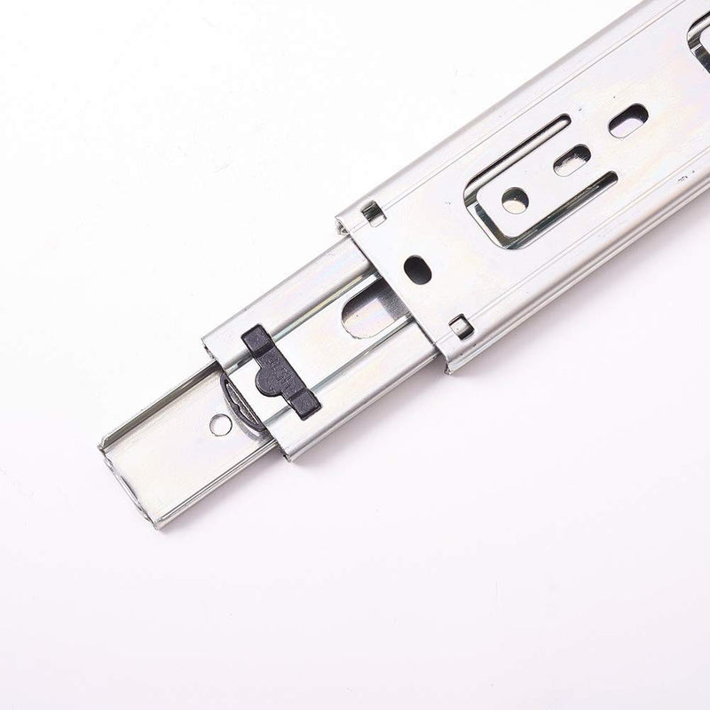 MroMax 14-Inch Drawer Slides, Full Extension Ball Bearing Slide Track Rail 45mm Wide 100lb Capacity Silver Tone 1 Pair
