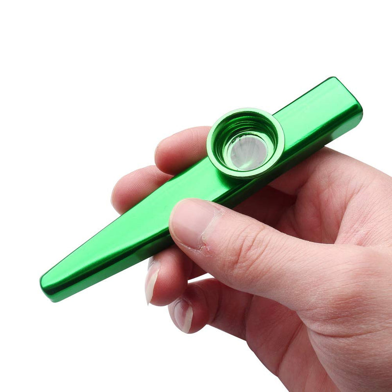 Metal Kazoo and 5 Membrane Flute Diaphragm, Aluminum Alloy Kazoo with Vintage Gift Box, Good for Kids, Music Beginner