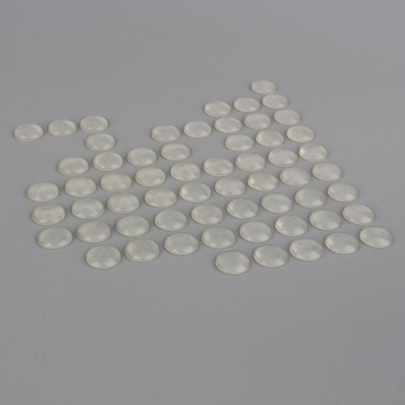 Akozon Clear Adhesive Bumper Pads 100Pcs Self Adhesive Silicone Feet Semicircle Bumpers Door Furniture Pad 8x2.5mm