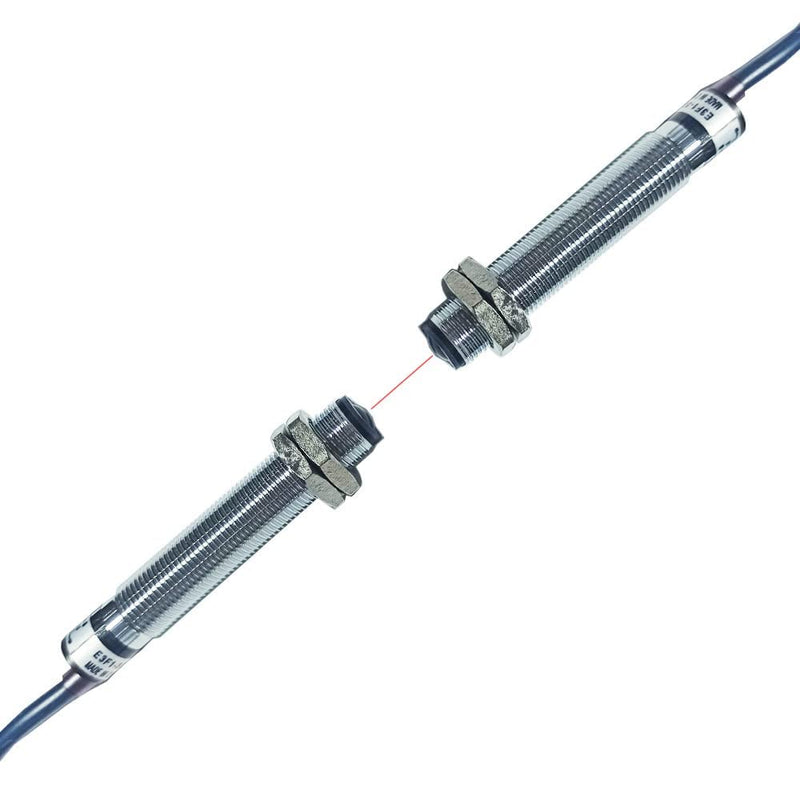 ATO 1 Pairs M12 Infrared Through-Beam Photoelectric Switch Sensor, Round Type DC 6-36V M12 NPN NC