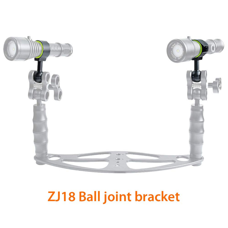 ORCATORCH ZJ18 New Universal Ball Joint Bracket Diving Torch Photography Video Lights Arm Buoyancy Fill Light Lamp Holder