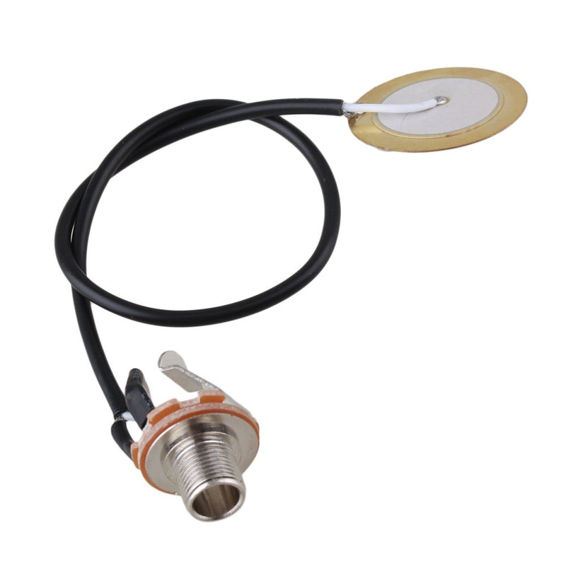 lovermusic lovermusic Piezo Transducer Microphone Pickup Jack Mic Contact Replacement for Guitar DIY