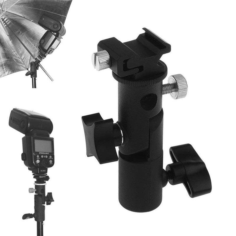 SLOW DOLPHIN Camera Flash Speedlite Mount Swivel Light Stand with Umbrella Bracket Holder （2 PCS） 2 pack Camera Flash Brackets