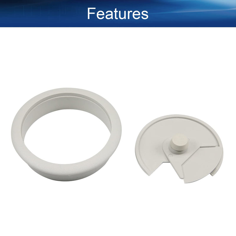 Yinpecly 2.36" Plastic Cable Hole Cover Cord Desk Grommet for Home Office Desk Cable Cord Organizer Plastic Cover Hardware Wire Organizer Grey Tone 10pcs