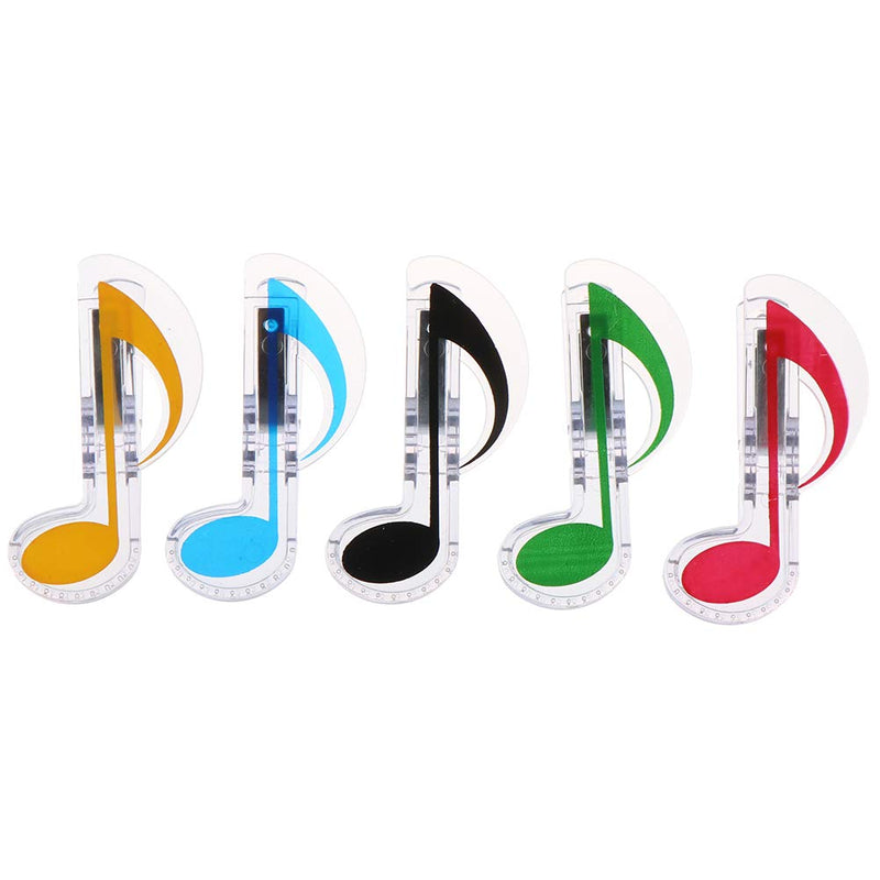 2 Pcs Plastic Music Note Book Page Clips Holder Music Page Treble Clef Clips Music Stand Accessory Musical Parts Blue