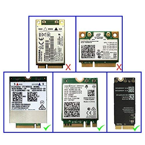 HUYUN IPEX MHF4 Antenna WiFi Cable for NGFF/M.2 WiFi/WLAN Card Module (IPEX MHF4 Internal Antenna for NGFF/M.2 Intel 7260 7265 8260 8265 9260 9560 AX200 WiFi WLAN Card M2M)