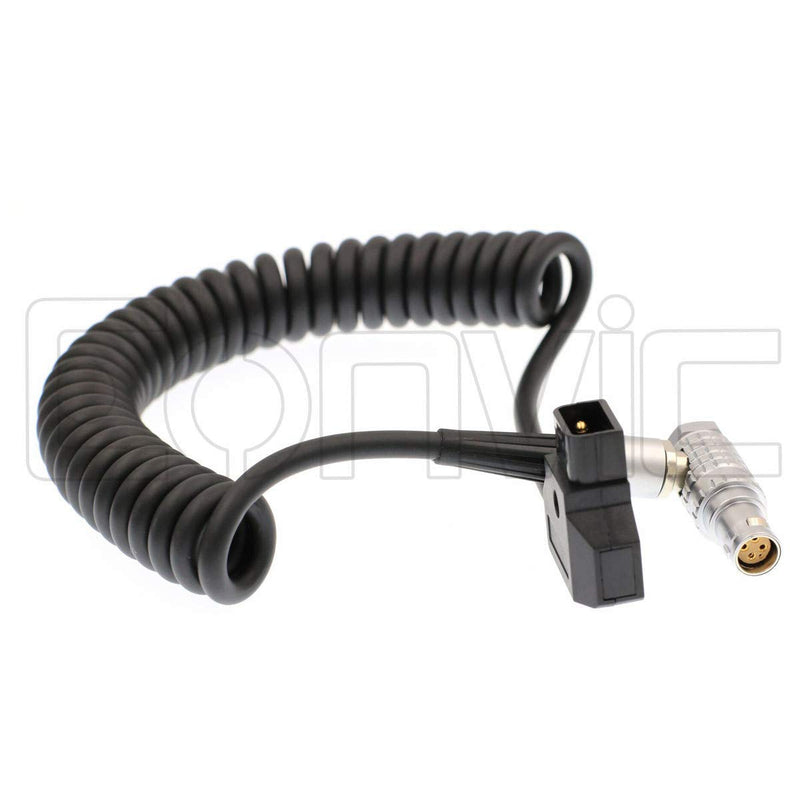 Eonvic D-Tap to Right Angle Female 1B 6pin Coiled Power Cable for Red Scarlet & Epic