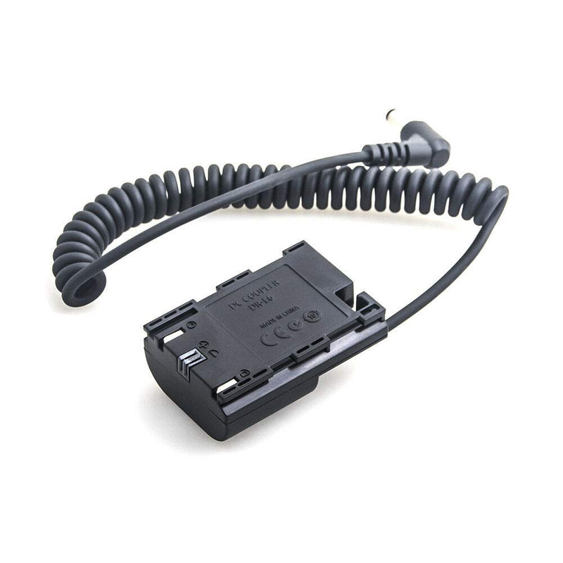 FocusFoto Full Decoded LP-E6 Dummy Battery -Replacement DR-E6 DC Coupler External Battery with Coiled Cable Power Adapter for Canon EOS 5DS R, 5D Mark IV IIII II, 6D, 7D Mark II, 80D, 70D, 60D 60Da