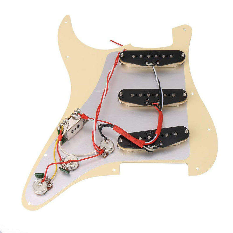 lovermusic lovermusic 3-ply SSS PVC Pickguard with 3 ALNICO V Single Coil Pickups 5-Way Switch