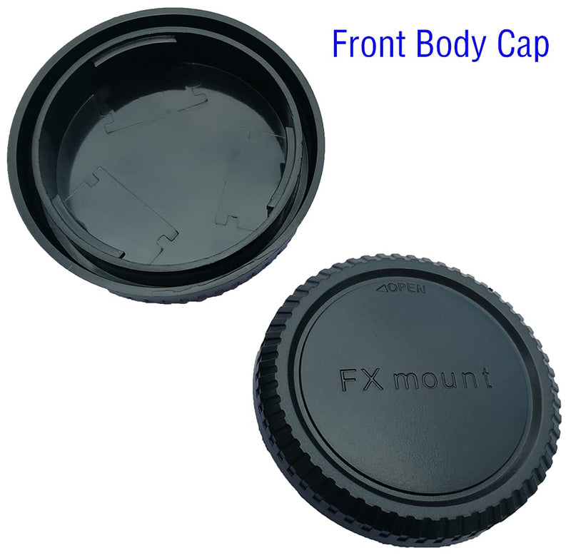 [AUSTRALIA] - Camera Body Cap and Rear Lens Cover for Fuji FX Fujifilm X Mount X-S10 X-T30 II X-T20 X-T10 X-E4 X-T4 X-T3 X-T200 X-T100 X-PRO3 X-PRO2 X-A20 X-A10 X-A7 X-A5,HUIPUXIANG [2 Sets] 