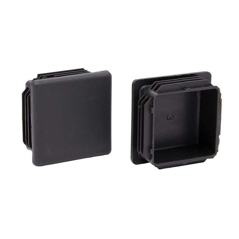 30 Pack 2 Inch Square Plastic Plugs Insert, Tubing End Caps for Chair & Furniture Glide (2x2 in)