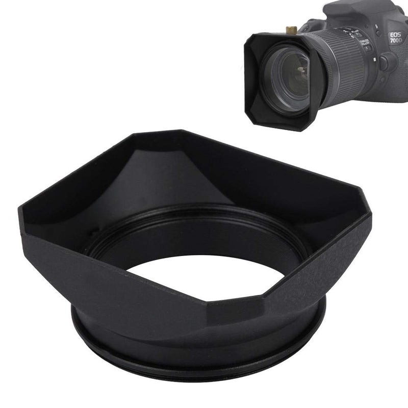 Square Lens Hood Shade Accessory for Mirrorless Cameras Digital Video Camera Lens Filter, Improving Contrast and Image Quality of Photos, Black(58MM) 58MM